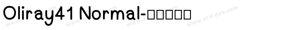 Oliray41 Normal字体转换